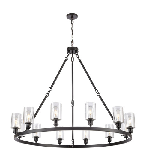 Ballston 12 Light Chandelier in Matte Black (405|850-BK-G804)