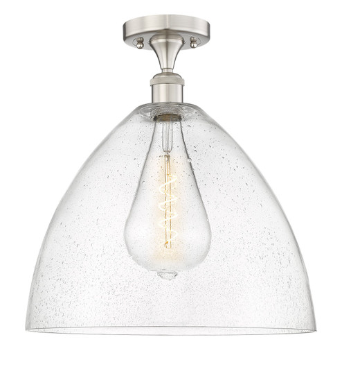 Edison One Light Semi-Flush Mount in Polished Nickel (405|616-1F-PN-GBD-164)