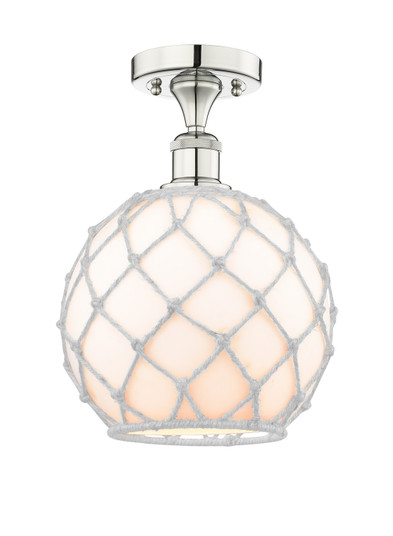 Edison One Light Semi-Flush Mount in Polished Nickel (405|616-1F-PN-G121-10RW)