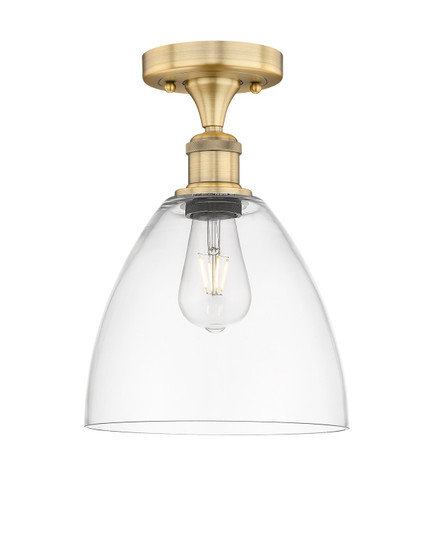 Edison One Light Semi-Flush Mount in Brushed Brass (405|616-1F-BB-GBD-92)