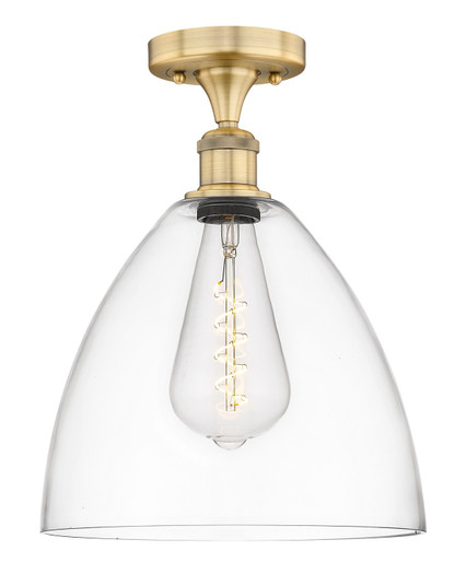 Edison One Light Semi-Flush Mount in Brushed Brass (405|616-1F-BB-GBD-122)