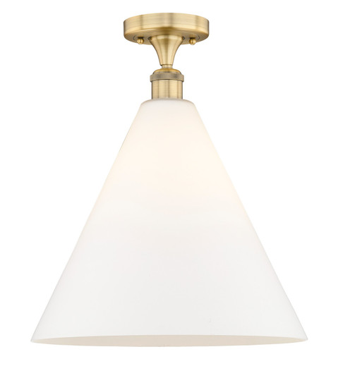 Edison One Light Semi-Flush Mount in Brushed Brass (405|616-1F-BB-GBC-161)