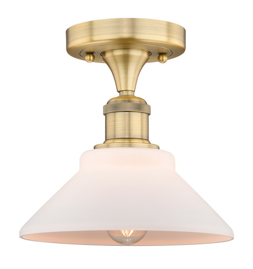 Edison One Light Semi-Flush Mount in Brushed Brass (405|616-1F-BB-G131)