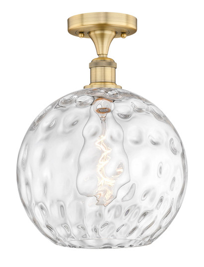 Edison One Light Semi-Flush Mount in Brushed Brass (405|616-1F-BB-G1215-12)
