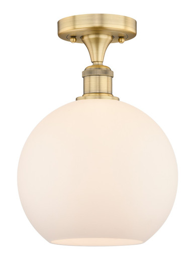 Edison One Light Semi-Flush Mount in Brushed Brass (405|616-1F-BB-G121-10)