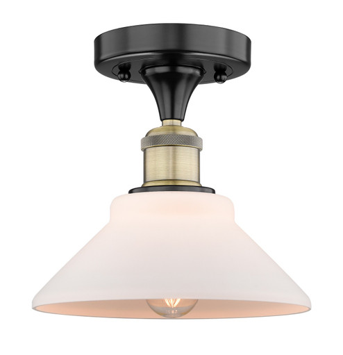 Edison One Light Semi-Flush Mount in Black Antique Brass (405|616-1F-BAB-G131)