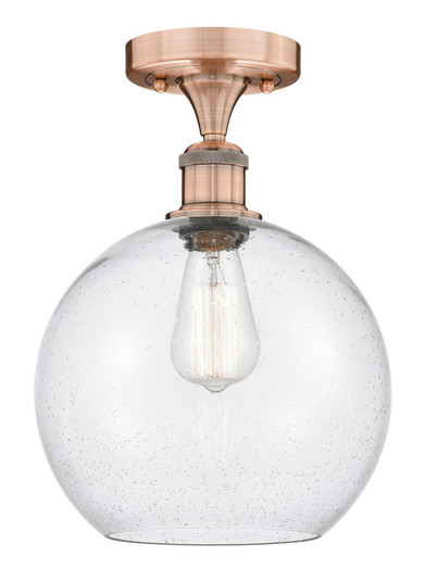 Edison One Light Semi-Flush Mount in Antique Copper (405|616-1F-AC-G124-10)