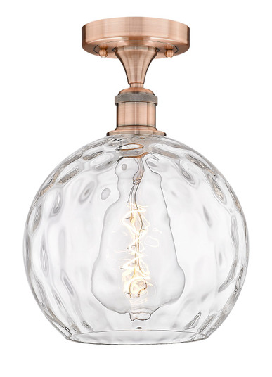 Edison One Light Semi-Flush Mount in Antique Copper (405|616-1F-AC-G1215-10)