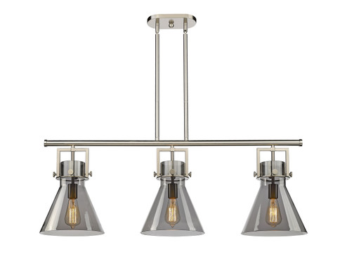 Downtown Urban Three Light Island Pendant in Satin Nickel (405|411-3I-SN-G411-10SM)