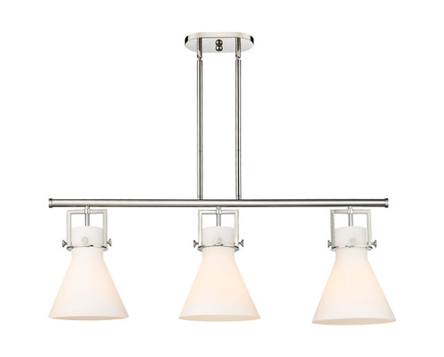 Downtown Urban Three Light Island Pendant in Polished Nickel (405|411-3I-PN-G411-10WH)