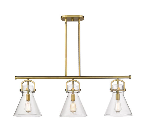 Downtown Urban Three Light Island Pendant in Polished Nickel (405|410-3I-PN-G411-10WH)
