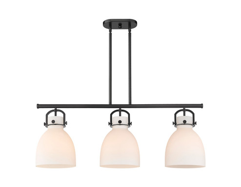 Downtown Urban Three Light Island Pendant in Matte Black (405|410-3I-BK-G412-10WH)