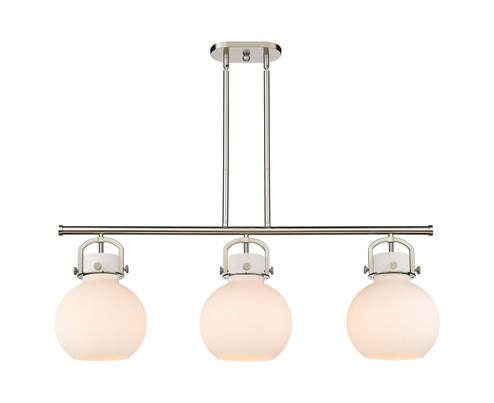 Downtown Urban Three Light Island Pendant in Matte Black (405|410-3I-BK-G410-10WH)