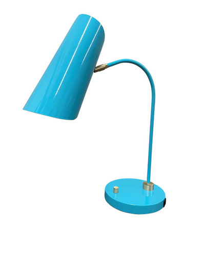 Logan LED Table Lamp in Azure/Satin Brass (30|L350-AZSB)