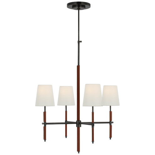 Bryant Wrapped LED Chandelier in Bronze and Saddle Leather (268|TOB 5580BZ/SDL-L)