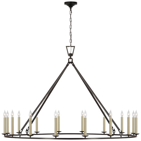 Darlana Ring LED Chandelier in Aged Iron (268|CHC 5275AI)