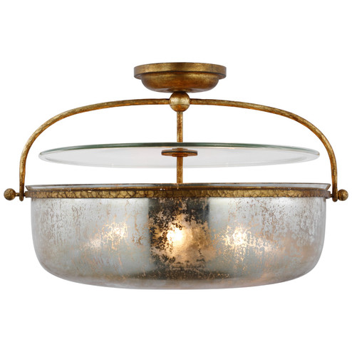 Lorford LED Semi-Flush Mount in Gilded Iron (268|CHC 4272GI-MG)