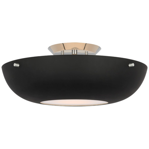 Valencia LED Flush Mount in Polished Nickel (268|ARN 4520PN-BLK)