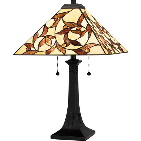 Tiffany Two Light Table Lamp in Matte Black (10|TF6154MBK)