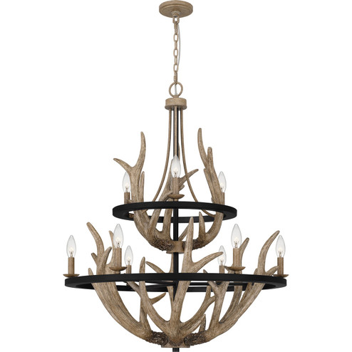 Journey Nine Light Chandelier in Earth Black (10|JR5032EK)