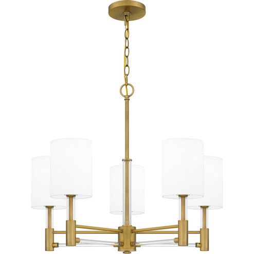 Gretchen Five Light Chandelier in Aged Brass (10|GCN5026AB)