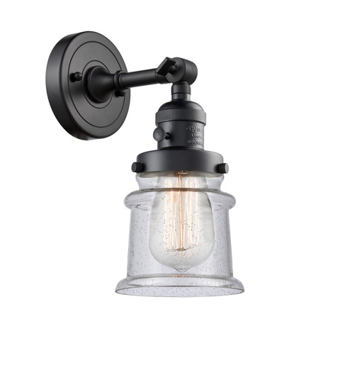 Franklin Restoration LED Wall Sconce in Matte Black (405|203SW-BK-G184S-LED)
