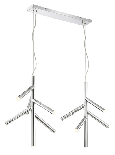 Forest LED Linear Chandelier in Chrome (224|917-6CH-LED-2LCH)