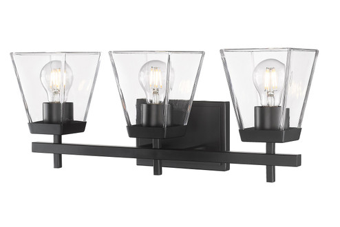 Lauren Three Light Vanity in Matte Black (224|819-3V-MB)