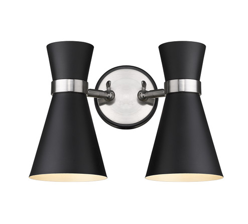Soriano Two Light Wall Sconce in Matte Black + Brushed Nickel (224|728-2S-MB-BN)