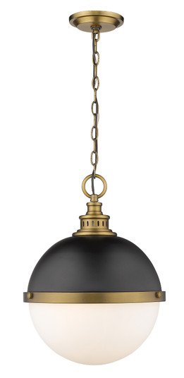Peyton Two Light Pendant in Matte Black + Factory Bronze (224|619P14-MB-FB)