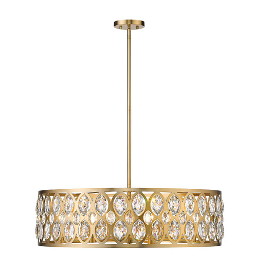 Dealey Eight Light Chandelier in Heirloom Brass (224|6010-30HB)