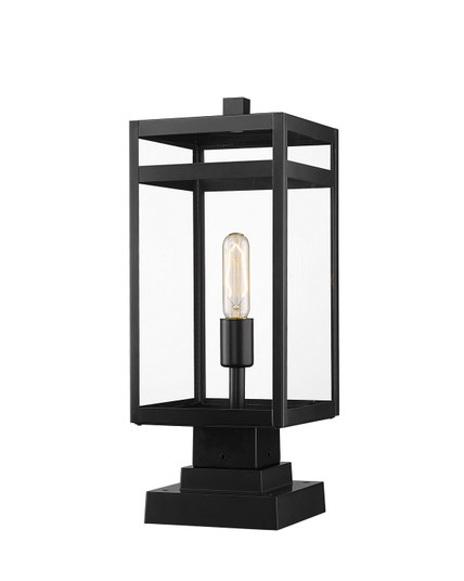 Nuri One Light Outdoor Pier Mounted Fixture in Black (224|596PHMS-SQPM-BK)