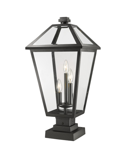 Talbot Three Light Outdoor Pier Mounted Fixture in Black (224|579PHXLS-SQPM-BK)