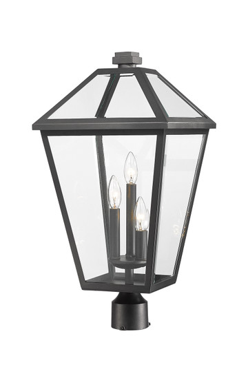 Talbot Three Light Outdoor Post Mount Fixture in Black (224|579PHXLR-BK)