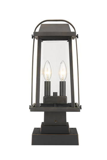 Millworks Two Light Outdoor Pier Mount in Oil Rubbed Bronze (224|574PHMS-SQPM-ORB)