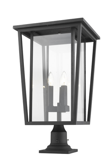 Seoul Three Light Outdoor Pier Mounted Fixture in Black (224|571PHXLR-533PM-BK)