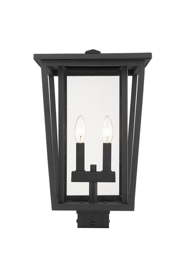 Seoul Two Light Outdoor Post Mount Fixture in Black (224|571PHBS-BK)
