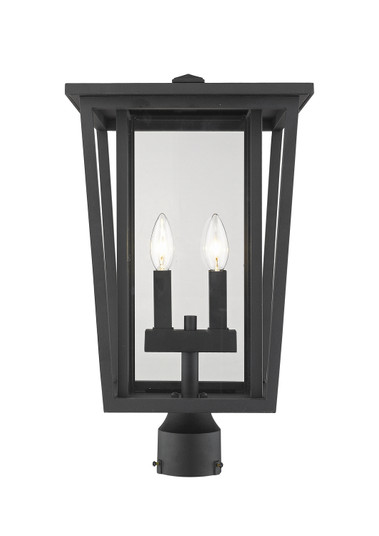 Seoul Two Light Outdoor Post Mount Fixture in Black (224|571PHBR-BK)
