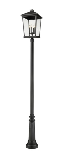 Beacon Four Light Outdoor Post Mounted Fixture in Black (224|568PHXXLR-511P-BK)