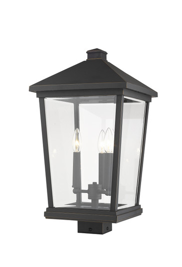 Beacon Three Light Outdoor Post Mount Fixture in Oil Rubbed Bronze (224|568PHXLS-ORB)