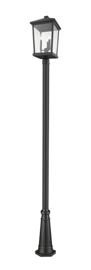 Beacon Three Light Outdoor Post Mounted Fixture in Black (224|568PHXLR-519P-BK)