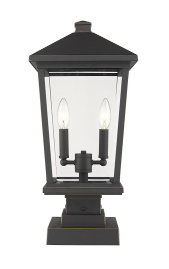 Beacon Two Light Outdoor Pier Mounted Fixture in Oil Rubbed Bronze (224|568PHBS-SQPM-ORB)