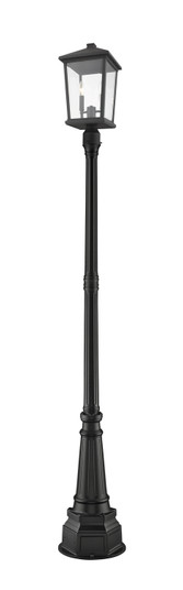 Beacon Two Light Outdoor Post Mounted Fixture in Black (224|568PHBR-564P-BK)