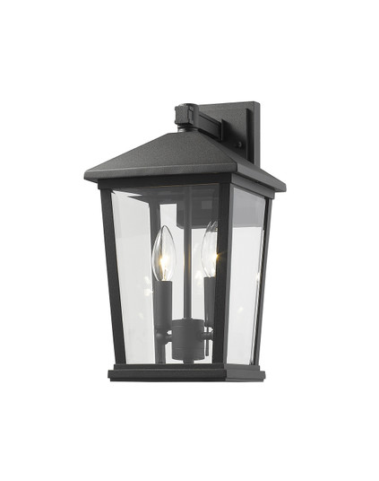 Beacon Two Light Outdoor Wall Sconce in Black (224|568M-BK)
