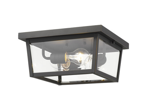 Beacon Three Light Outdoor Flush Mount in Oil Rubbed Bronze (224|568F-ORB)