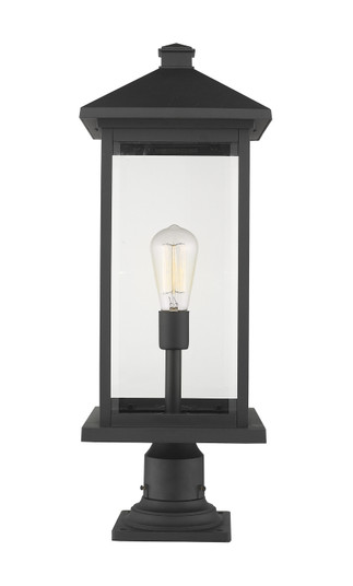 Portland One Light Outdoor Pier Mounted Fixture in Black (224|531PHBXLR-533PM-BK)