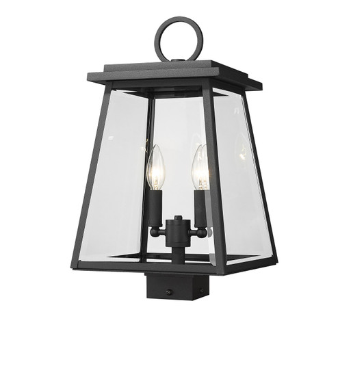 Broughton Two Light Outdoor Post Mount Fixture in Black (224|521PHMS-BK)