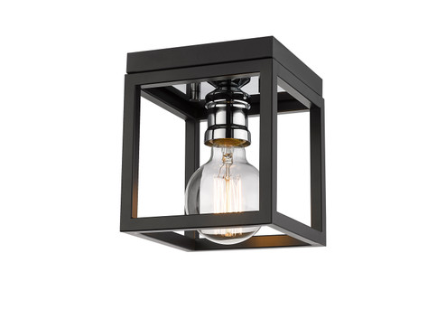 Kube One Light Flush Mount in Matte Black / Chrome (224|480F1-MB-CH)