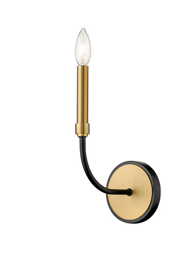 Haylie One Light Wall Sconce in Matte Black + Olde Brass (224|479-1S-MB-OBR)