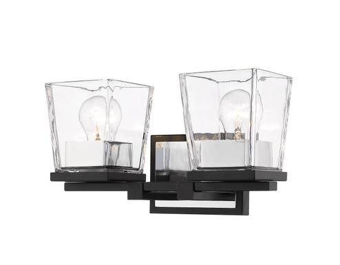 Bleeker Street Two Light Vanity in Matte Black + Chrome (224|475-2V-MB-CH)